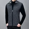 Gilets pour hommes Épais Slim Fit Résistant au froid Poches pour hommes Doublure en polaire Cardigan de couleur unie Vêtements d'extérieur Gilet en tricot pour l'extérieur