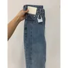 Jeans femininos Mulheres sólidas Slim Fit Fit Lorth Lenim calça jea