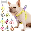 Dog Collars Fashion Pet Vest Halter Harness Chest Leash Set Colorful Seat Belt Cat Collar Small Medium Accessories Supplies Cloth