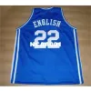 Vintage #22 Alex English Dreher okrągła szyja haft materiałowy wysokiej jakości rozmiar koszulki s-4xl lub niestandardowe dowolne nazwisko lub numer koszulki college'u