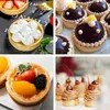 Ferramentas de cozimento 5 pçs circular tart anéis com furos aço inoxidável torta frutas quiches bolo mousse molde cozinha molde 9cm