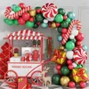 Juldekorationer Julballong Arch Green Gold Red Box Candy Balloon Flower Foil Balloon Year Christmas Party Decoration 231025