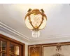 Pendant Lamps All Copper Crystal Ceiling Lamp Villa Entrance Foyer Bedroom Study Luxury Creative
