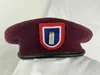 Berets US Army 82nd Airborne Division Wool Red Beret First Lieutenant Officer Rank Hat Military Reenactment