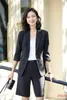 Women's Suits Fashion Black Blazer Women Jackets Half Sleeve Office Ladies Work Wear Uniforms Clothes
