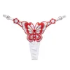 Butterfly Element Thong Feels Feel Hot See-Through Hafd Regulowane Niski wieżowca uwodzicielskie majtki