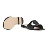 woman designer man shoe Summer slide luxury Interlocking G Flat high heel cut-out leather slipper Flip flops Fashion Genuine Ladies Casual famous sandal