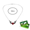 Pendant Necklaces Vintage Bats Heart Necklace For Women Men Trendy Bat Shaped Chain Choker Jewelry Accessories Girlfriends Gift 2023