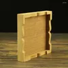 ティートレイ天然竹の正方形のマット手作りクラフトソーサー装飾サービストレイテーブル