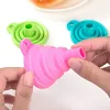 Novità Imbuto pieghevole in silicone Imbuti telescopici lunghi pieghevoli in stile per gadget da cucina per l'erogazione di liquidi domestici