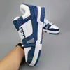 Diseñador de lujo Zapatillas de deporte casuales Logo Impresión de letras Entrenador Zapato deportivo Denim Top bajo Hombres Mujeres Cordones Pareja Zapatos de tablero Verde