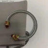 Charm Bracelets Classics dy cable cuff bangle womens ball type hand opening bracelets designer for women wire yellow cjewelers classical bracelet men Q231025