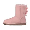 Classici corti mini stivali da neve da donna uomo donna morbidi stivali caldi casual in pelle di pecora scamosciata scarpe stivali da neve autunnali grigio castagna