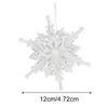 Dekoracje świąteczne 6PCS 3D Płatek śniegu plastikowy brokat wiszący kwiat biały drzewo ozdoba do wystroju imprezy domowej 231025