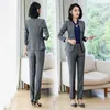 Women's Two Piece Pants 1903 Long Sleeve Elegant Business Wear Professional Skirt Suit Work Clothes Large Size Formal Cl