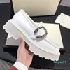 2023-vestido sapatos mulheres couro lug sola mocassim couro real bordado plataforma sola preto vermelho lona borracha bege tamanho 34-40 designer luxo Princet Authent