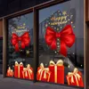 Vägg klistermärken 2024 jul stor storlek fönster klistermärken juldekorationer jultomten vägg klistermärken julatmosfär dekoration diy 231024