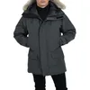 Manteau en duvet d'oie hommes vestes d'hiver col de fourrure de loup réel à capuche manteaux chauds et coupe-vent en plein air avec casquette amovible parka hommes oute219G