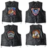 Herenvesten Mode Moto/Biker Mouwloos Jasje Punk Voor Mannen Jas Casual Borduren Motorvest Vloot Lederen Veste