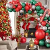 Juldekorationer Julballong Arch Green Gold Red Box Candy Balloon Flower Foil Balloon Year Christmas Party Decoration 231025