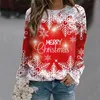 女性のパーカー女性のためのメリークリスマススウェットシャツ面白いツリートラックグラフィックプルオーバークルネックカジュアルルーズロングスリーブレディーストップス