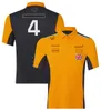 New F1 racing suit men's short sleeve lapel POLO shirt plus size customized team quick-drying clothes.