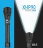 Hohe Lumen 90 stärkste LED-Taschenlampe USB wiederaufladbare Taschenlampe 50 70 Handlampe 26650 18650 Batterie-Blitzlicht 20101932539361237