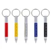 Stylos à bille en gros Mtifonctionnel Mini stylo à bille en métal outil extérieur tournevis porte-clés stylos à courte échelle bureau école Busin Dhamf