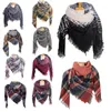 Party Favor Designer Autumn Cashmere Plaid Scarf Triangle Knitted Casual Winter Shawls Luxury Wrap Female Foulard Scarves Fashion Accessory