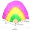 Stage Wear 2pcs 50cm Sequine Belly Dance Fan Veils Short Hand Bamboo Folding For Dancer Practice Gradient Color