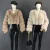 Womens Fur Faux Style Women Coat Real Jacket Natural Short Clothing Full Längd Hylsa Kvinna 231023