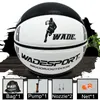 Balls WADE Classic Tai Chi Black and White PU Leather Size7 Basketball for Adult Indoor Outdoor ball with free gift 231024