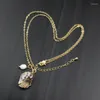 Pendant Necklaces Creative Fashion Natural Shell Necklace Beach Conch Freshwater Pearl Gold Color Mother 18k Plated