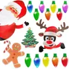 Christmas Decorations christmas decoration Cartoon car stickers magnetism Reflective paste PVC refrigerator magnetic decorate no glue sticker 231024