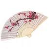 Cherry Blossom Silk Hand Wedding Favor Plum Blossom Hand Folding Fan Sea Shipping