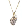 Anhänger Halsketten Kreative Mode Natürliche Muschel Halskette Strand Muschel Süßwasser Perle Gold Farbe Mutter 18k vergoldet