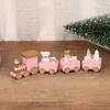 Christmas Decorations Christmas Car Creative Gift Decorations Wooden Train Holiday Gift Window Ornaments Wooden Crafts 231023