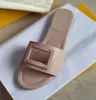 Women slipper flats leather flip flop Baguette Heeled Sandal summer luxury brand shoes beach slip on rubber sole open toe Baguette-logo with box 35-43