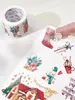 Adesivos adesivos vintage brilhante véspera de natal washi fita pet para planejador cartão fazendo diy scrapbooking plano adesivo decorativo 231025