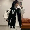 Sweats à capuche pour femmes Sweatshirts Version coréenne Vintage Bomber Jacket Femmes Harajuku Mode College Uniforme Varsity Femelle Surdimensionné Y2k Streetwear Top 231023