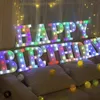 Christmas Decorations Colorful LED Marquee Letter Lights with Remote Luminous Number Lamp Party Bar Sign Night Light Wedding Party Christmas Decor 231025