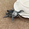 Pendant Necklaces 1pc European And American Movie Jewelry Pirate Skull Double Knife Logo Metal Necklace Fashion Retro Punk Wholesale