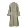 Casacos de trench femininos casaco para mulher 2023 coleção outono jaquetas duplo breasted blusão manga longa com cinto outerwear