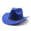 Berretti 3 Dimensioni Cappello da cowboy occidentale Uomo Donna Vintage Gentleman Lady Jazz Cowgirl Panama Cappellino da sole a tesa larga Cloche Cappelli Fedora