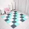 Teppich Meiqicool Baby EVA-Schaum-Spiel-Puzzlematte/18 oder 24 Stück ineinandergreifende Übungsfliesen, Bodenteppich für Kinder, jeweils 29 cm x 0,8 cm, 231024