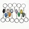 Nyckelringar 10st kista Form Lucky Natural Stone Key Rings Quartz Crystal Agates hängsmycken Bulk