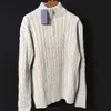 mens Designer Polo Sweater Fleece ralphs Shirts Thick Half Zipper High Neck Warm Pullover Slim Knit Knitting Lauren Jumpers Small horse Brand Cotton YT1195