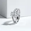 Eheringe LESF 1 Karat runder Diamant-Ehering für Frauen, Verlobungsgeschenk, trendiger Schmuck 231024