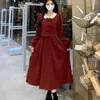 Basic Casual Dresses Plus Size Dress Women Autumn Chic Elegant Long Sleeve Vintage Black Ladies Party Daily Peter Pan Collar Female Clothing Vestidos YQ231025