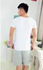 Men's Sleepwear Modal Pajama 2024 Thin Sleeve Casual Home Plu Short T-shirt Summer Mens Clothing V-neck Shorts Size Sets Solid